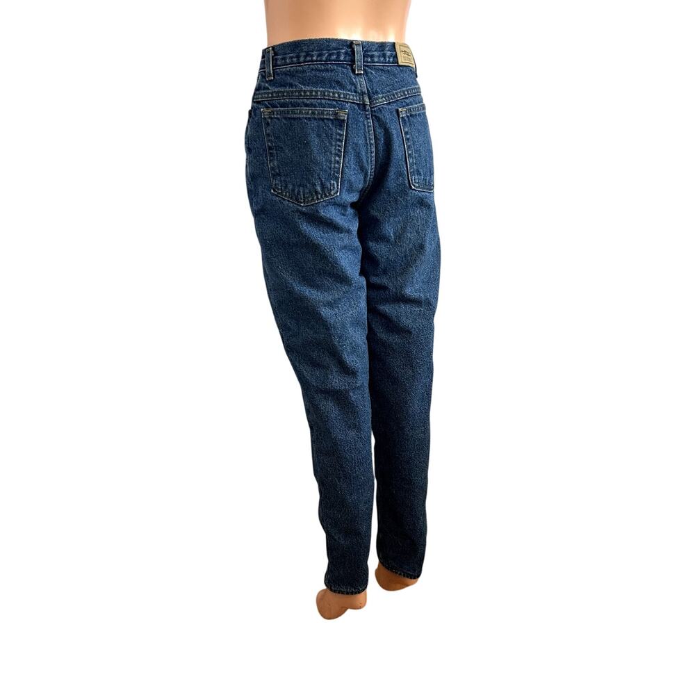 VTG 90s LL Bean 27 Blue Fleece Lined Denim Jeans Double L High Rise Warm USA - Picture 11 of 17